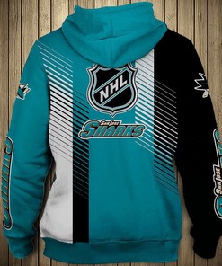 San Jose Sharks Cute Design 3D All Over Print Hoodie Pullover Nhl