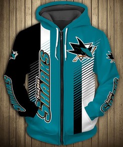 San Jose Sharks Cute Design 3D All Over Print Hoodie Pullover Nhl