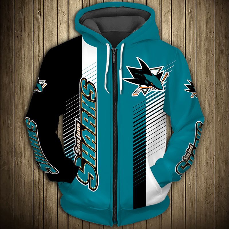 San Jose Sharks Cute Design 3D All Over Print Hoodie Pullover Nhl
