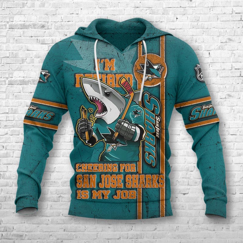 San Jose Sharks I'M Retired - Custom 3D All Over Print Hoodie Gifts For Fans