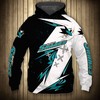 San Jose Sharks Thunder Design 3D All Over Print Hoodie Pullover Nhl