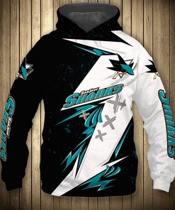 San Jose Sharks Thunder Design 3D All Over Print Hoodie Pullover Nhl