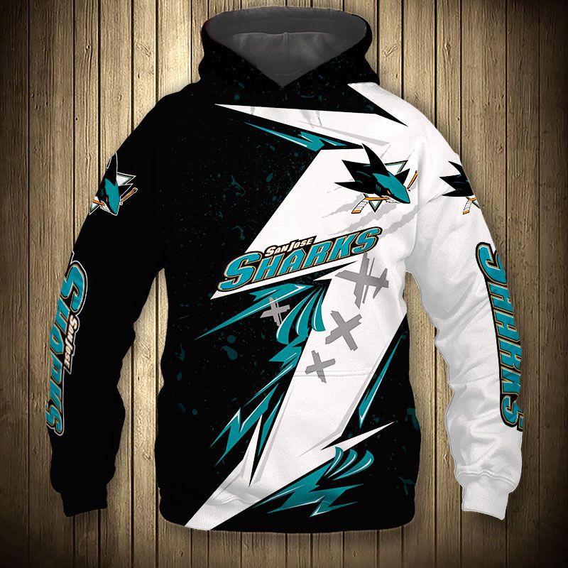 San Jose Sharks Thunder Design 3D All Over Print Hoodie Pullover Nhl