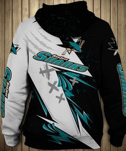 San Jose Sharks Thunder Design 3D All Over Print Hoodie Pullover Nhl