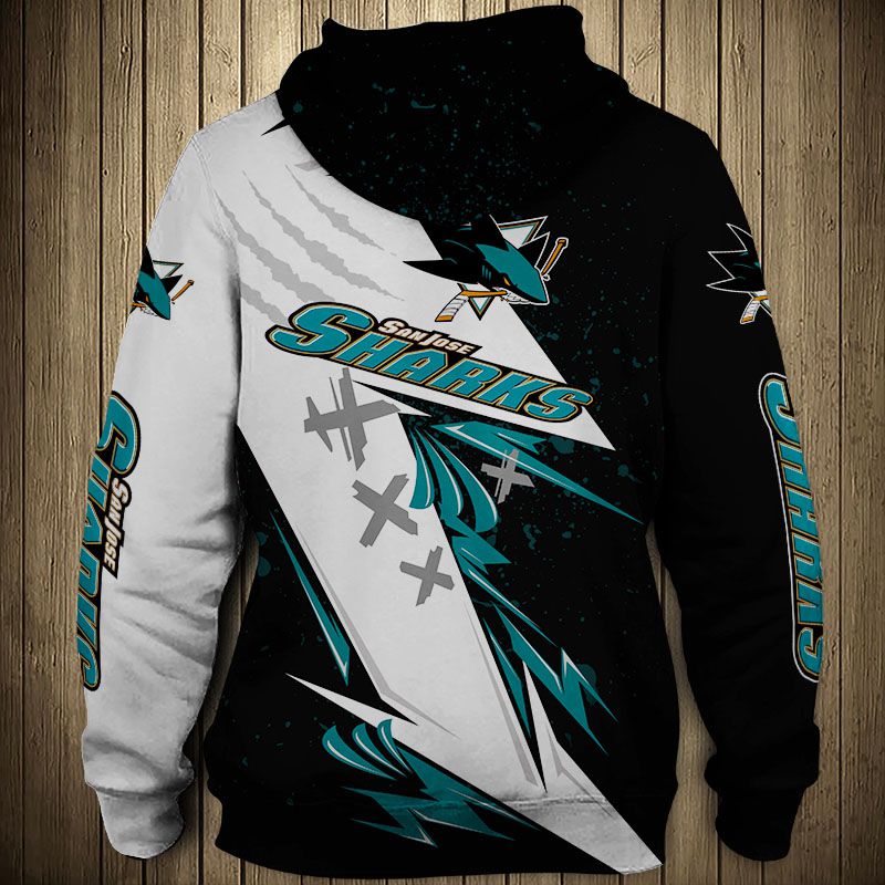 San Jose Sharks Thunder Design 3D All Over Print Hoodie Pullover Nhl