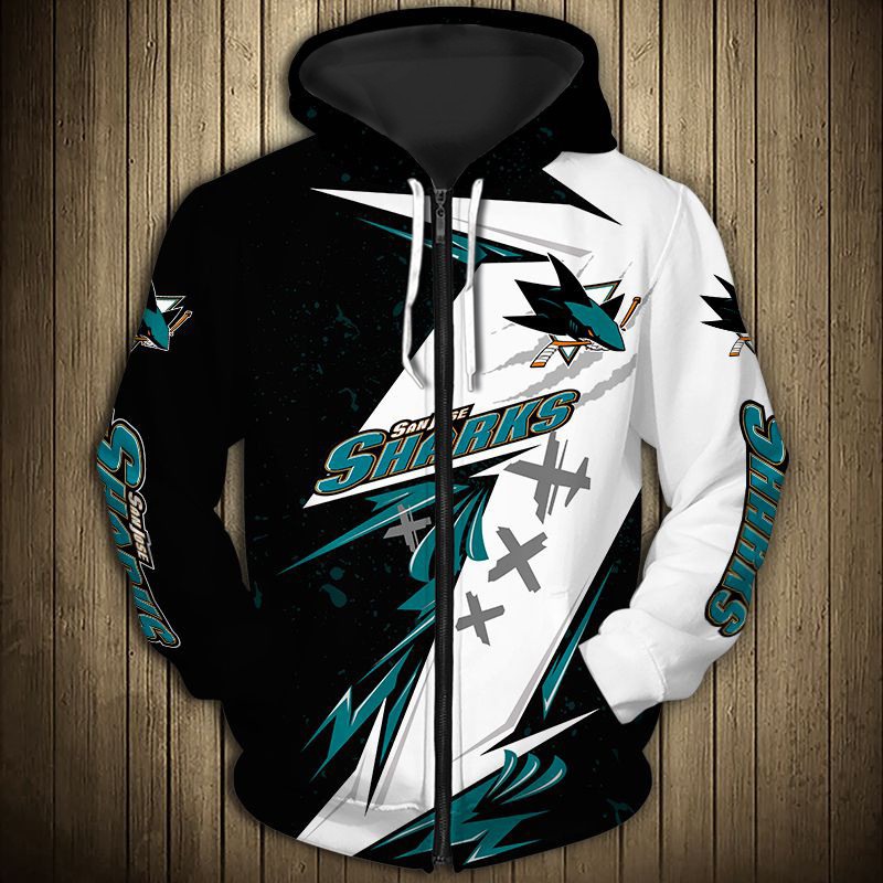 San Jose Sharks Thunder Design 3D All Over Print Hoodie Pullover Nhl