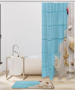 Sand Seashells, Beautiful Waterproof Bathroom Shower Curtain
