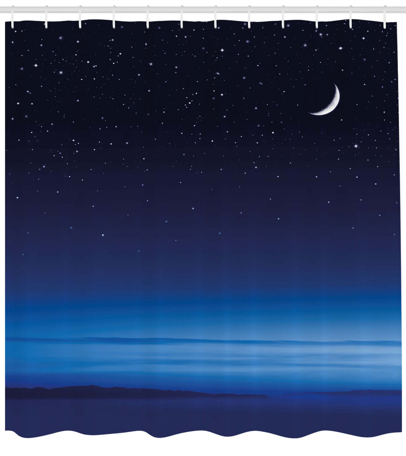 Santa Barbara Moon Stars Night Shower Curtain for a Charming Bathroom