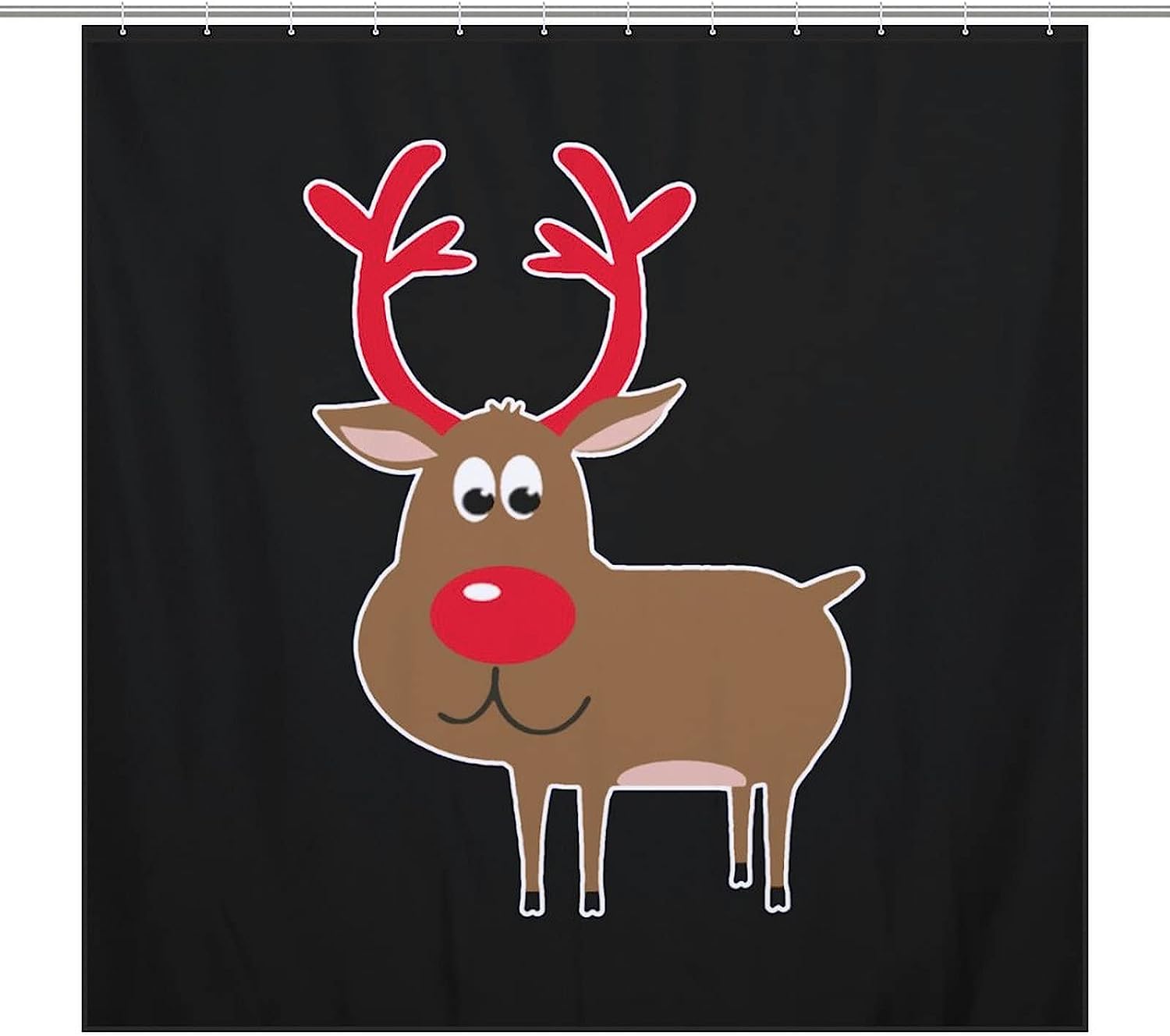 Santa Claus Deer Shower Curtain- Enjoy the Holiday Spirit in Your Bathroom