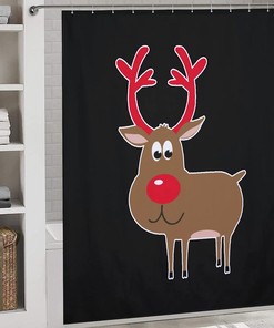Santa Claus Deer Shower Curtain- Enjoy the Holiday Spirit in Your Bathroom