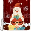 Santa Claus Gift Shower Curtain To Add Cheer To Your Christmas Decor