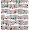 Santa Claus Penguin Snowman Elk Shower Curtain for Kids Bathroom with Christmas Elements 