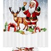 Santa Deer Waterproof Bath Curtain for Your Bathroom- Celebrate Christmas in Style