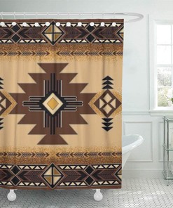 Santa Fe Creams South Western Restroom Shower Curtain Waterproof Washable