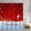 Santa Moose 3D Printing Modern Art Waterproof Shower Curtain- A Perfect Gift for the Holidays