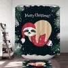 Santa Sloth Sleeping On Christmas Bauble Funny Shower Curtain