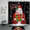 Santa Snowflake Gifts Christmas Shower Curtain - Fun Festive Bathroom Decor