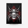 Satanic Spider Skull Fabric Shower Curtain - Gothic Skull Bathroom Decor 