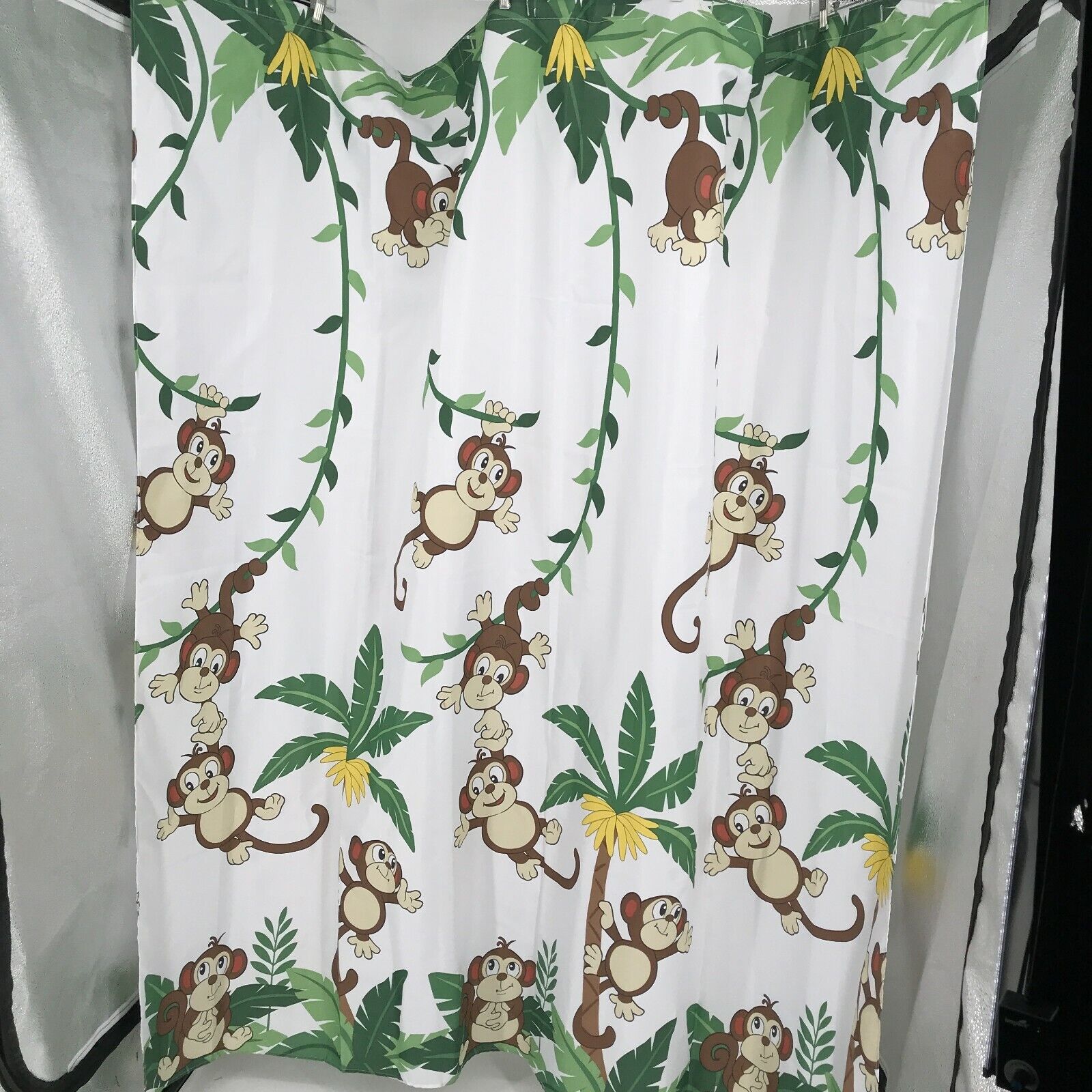 Saturday Knight Monkey Jungle Child's Shower Curtain- Add Fun to Your Kid's Bathroom