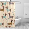 Sausage Dog Print Waterproof Fabric Shower Curtain for Bathroom Decoration