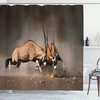 Savage Safari Animal Shower Curtain - Wildlife Bathroom Decor