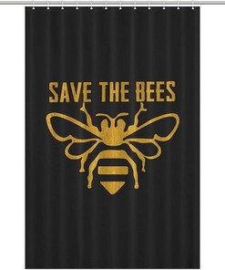 Save The Bees- A Unique Shower Curtain for Your Bathroom