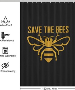 Save The Bees- A Unique Shower Curtain for Your Bathroom