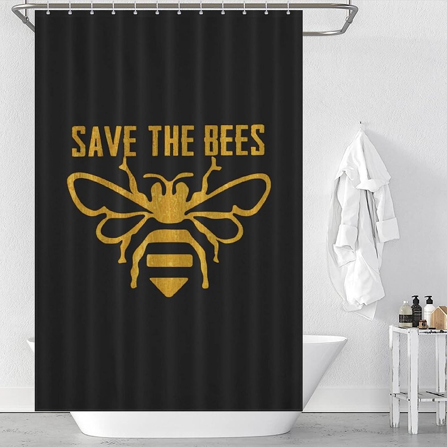 Save The Bees- A Unique Shower Curtain for Your Bathroom