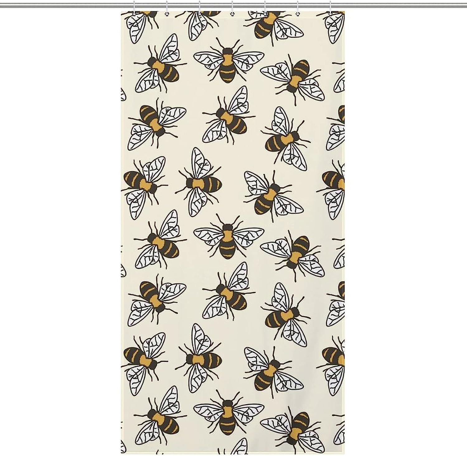 Save The Bees Waterproof Printed Bathroom Shower Curtain- Show Your Support for the Environment