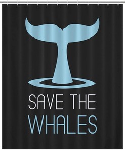 Save The Whales- A Unique Shower Curtain for Your Bathroom