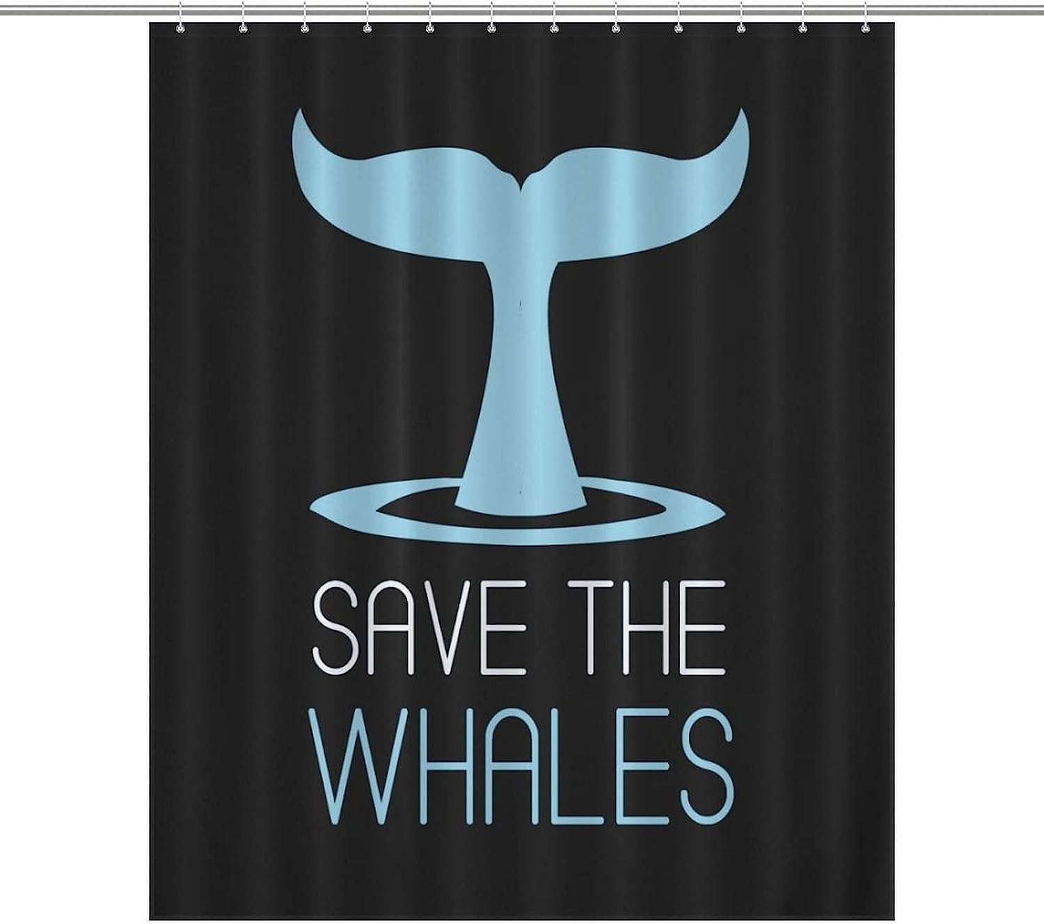 Save The Whales- A Unique Shower Curtain for Your Bathroom