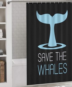 Save The Whales- A Unique Shower Curtain for Your Bathroom