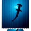 Scalloped Hammerhead Sharks Shower Curtain For An Underwater Bathroom