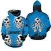 Scare Everyone With This Carolina Panthers Skull Hoodie For Halloween