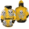 Scare Your Opponents In Halloween With Pittsburgh Steelers Skull Graphic Hoodie