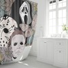 Scary And Colorful Horror Movie Monsters Shower Curtain For A Halloween Bathroom 