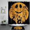 Scary Christmas Nightmare Moon Shower Curtain - Halloween Horror Bathroom Decor