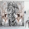 Scary Creature Sketch Dragon Shower Curtain For A Dramatic Bathroom