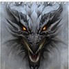 Scary Dragon Mythical Fantasy Animal Print Fabric Shower Curtain for Bathroom