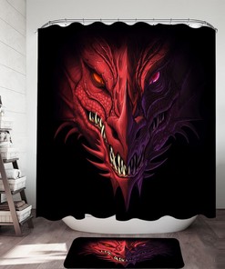 Scary Dragon Shower Curtain- A Dramatic Addition to Your Bathroom