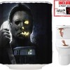 Scary Evil Killer Michael Myers Horror Movie Halloween Fabric Shower Curtain Decoration 