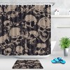 Scary Halloween Skull Pattern Shower Curtain For Spooky Bathroom Decor.