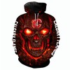 Scary Halloween Themed Calgary Flames Hoodie With 3D Skulls Pullover Design