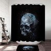 Scary Human Skull and Bird Shower Curtain - Add Some Spook to Your Bathroom