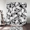 Scary Human Skulls Shower Curtain- An Intriguing Addition to Your Bathroom