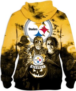Scary Nights In Pittsburgh Steelers 3D All Over Print Hoodie Unique Gift For Fans