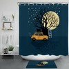 Scary Pumpkin Halloween Shower Curtain - Spooky Halloween Decor 