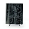 Scary Sea Creature Octopus Shower Curtain With Dark Ocean Decor Print 