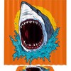 Scary Shark Attack Print Shower Curtain For Bathroom Decor