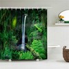 Scenic Forest Waterfall Shower Curtain for a Relaxing Bathroom Decor 